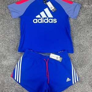 Women’s top and bottom set Size large Blue new